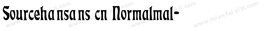 Sourcehansans cn Normalmal字体转换